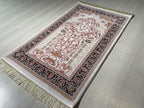 Rose Mihrab Bamboo Prayer Rug, Turkish Islamic Prayer Mat, Floral Muslim Gift