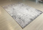 5x8 ft Abstract Diamond Bamboo Rug, Neutral Area Rug, Modern Living Room Carpet